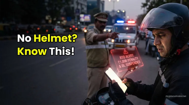 A digital smartphone notification showing a massive helmet fine and DL suspension.