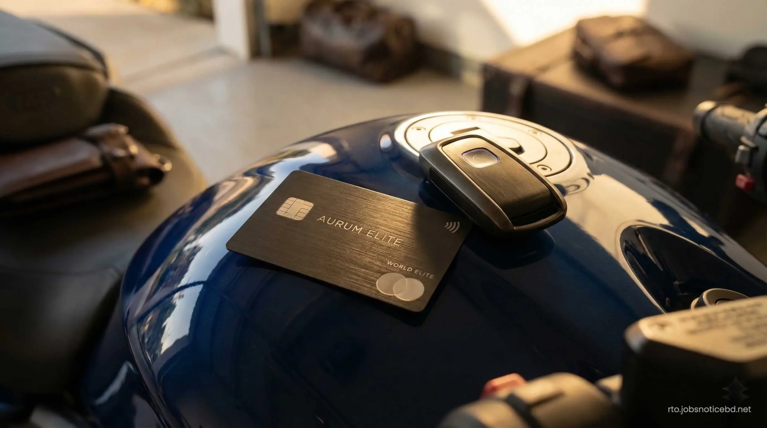 Paying for premium motorcycle insurance using a rewards credit card.