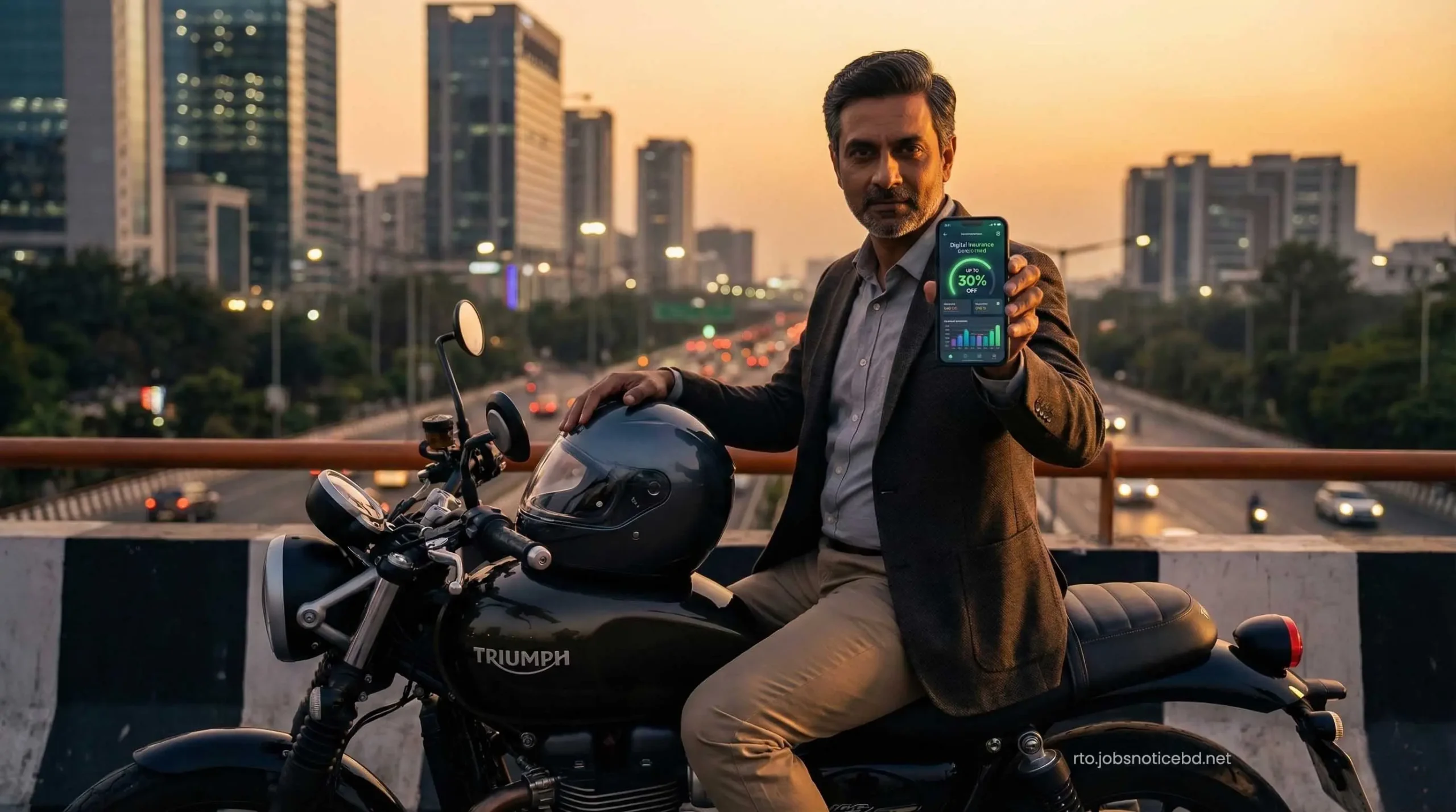 Comparing two-wheeler insurance renewal quotes on a smartphone.