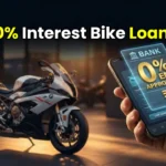 A digital smartphone notification showing an approved zero percent interest bike loan.